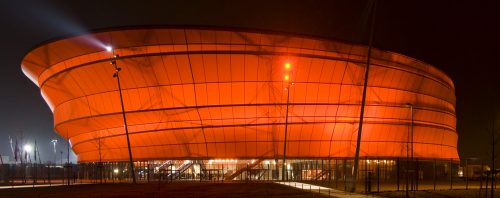 Facciata tessile di Zenith Music Hall Strasburgo