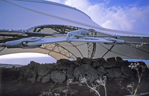 Installazione della struttura di copertura tessile