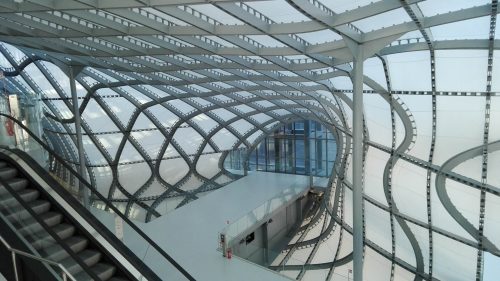 La struttura portante de La Nuvola di Fuksas