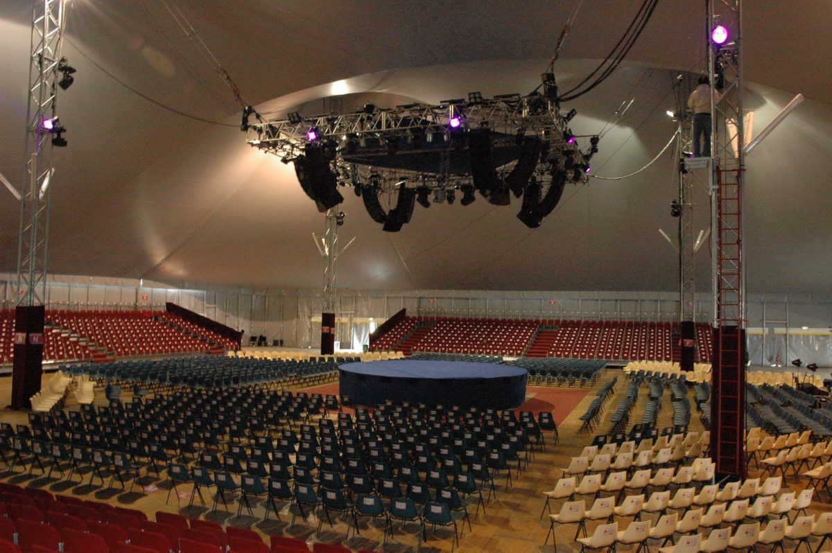 Dicteren Vergadering uitvinding Tent Theatre and circus tents - Canobbio Textile Engineering