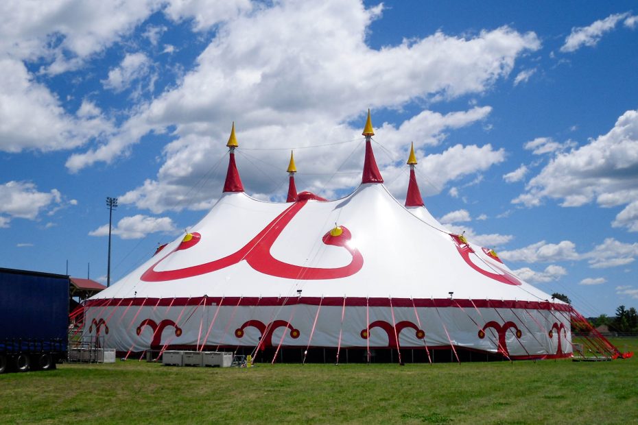History and structure of circus tents Canobbio